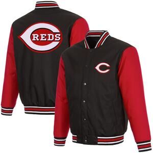 Cincinnati Reds Poly-Twill Jacket (P03blk/red)